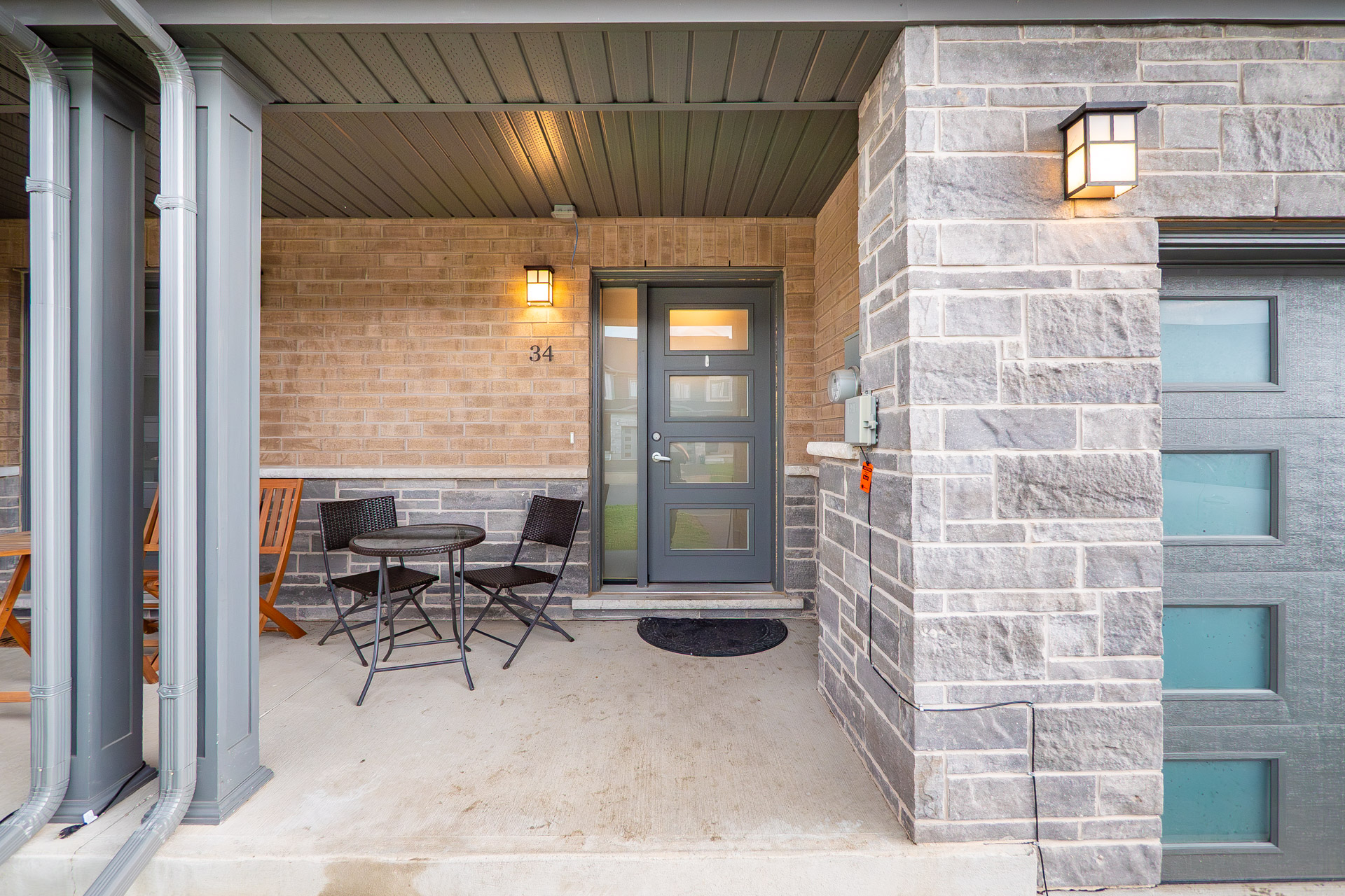 Dining area of modern home